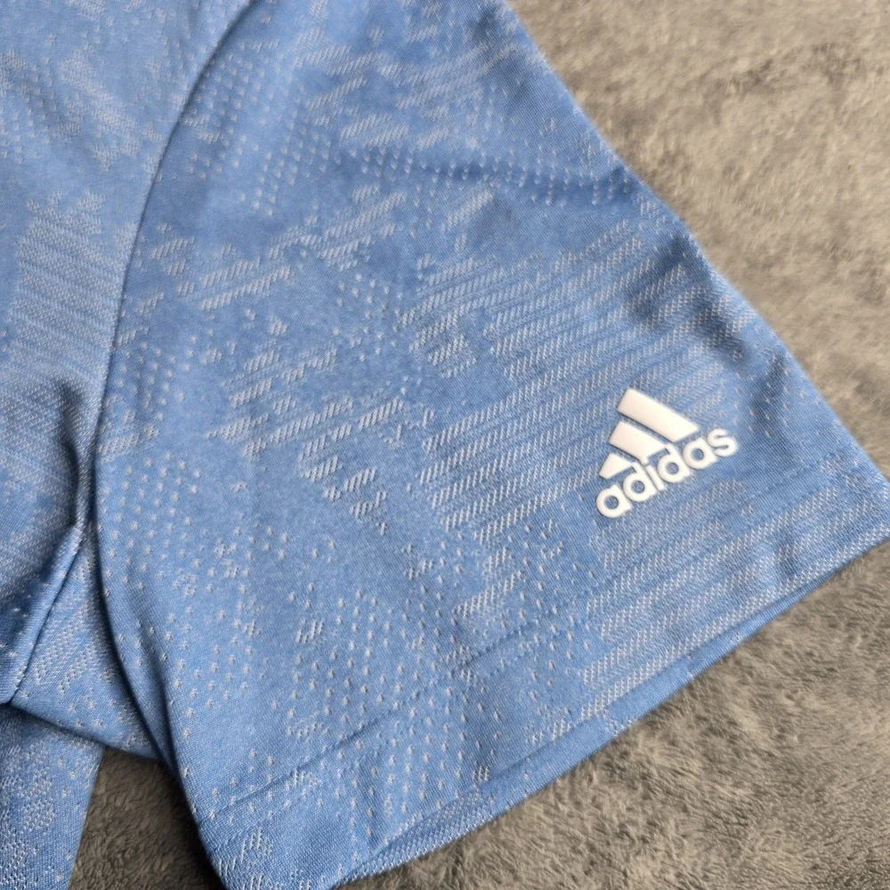 Adidas Camo Polo Shirt Mens 2XL Blue Jacquard Ryder Cup 2020 Whistling Straits